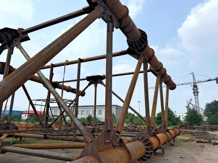 Tubular Tower Trial Assembly 4 tubular telecom tower